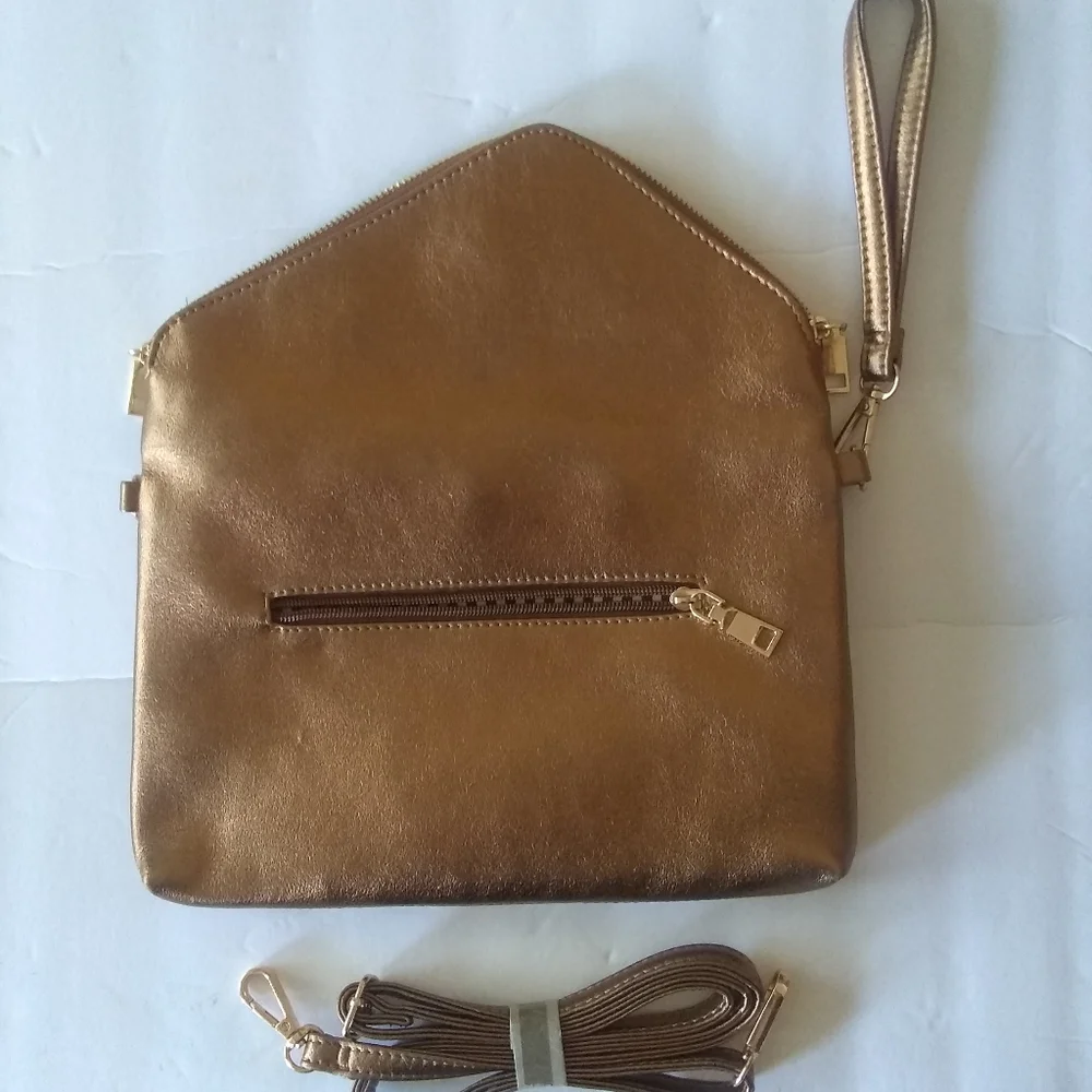 OKPTA151926 Brown Gold Bag / Clutch New
